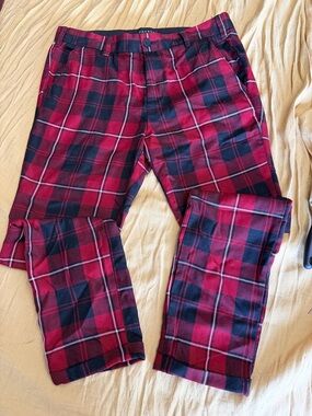 PacSun Red & Black Plaid Men’s Chino Pants